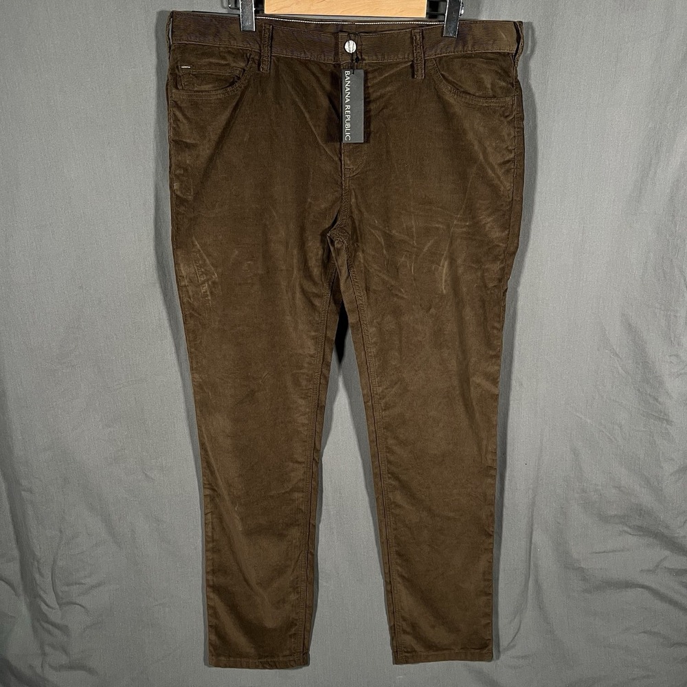 Banana Republic Pants Mens 38x34 Brown Corduroy Traveler Slim Fit Chino Stretch
